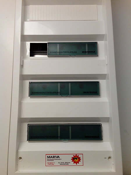 Raffstore E80 A6 an einem Neubau